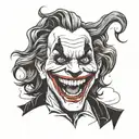 joker laugh tattoo design idea
