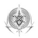 satanic sigil connected to the egyptian ankh tattoo design idea