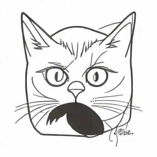 persian cat eyes tattoo design idea