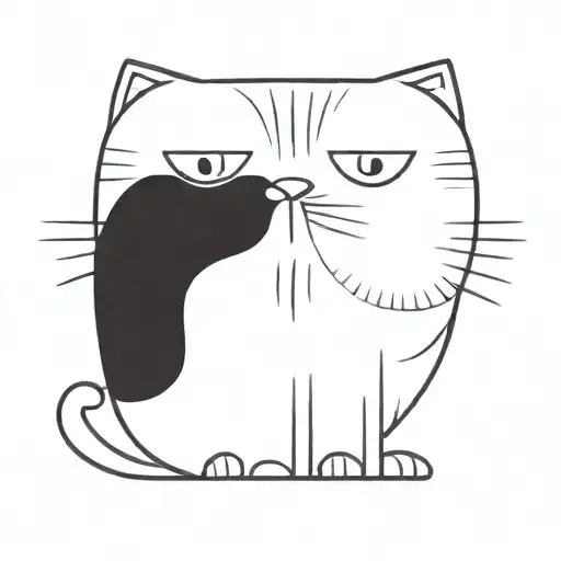 persian cat tattoo design idea