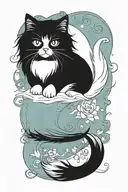 Persian cat tattoo design idea