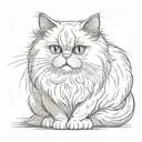 Persian cat tattoo design idea