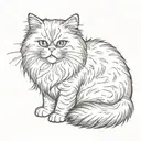 Persian cat tattoo design idea