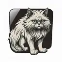 persian cat tattoo design idea