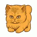 persian cat tattoo design idea