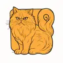 persian cat tattoo design idea