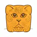 persian cat tattoo design idea