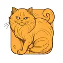 persian cat tattoo design idea