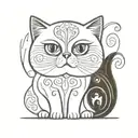 persian cat tattoo design idea