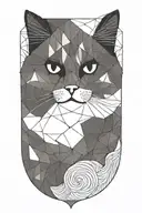 Persian cat tattoo design idea