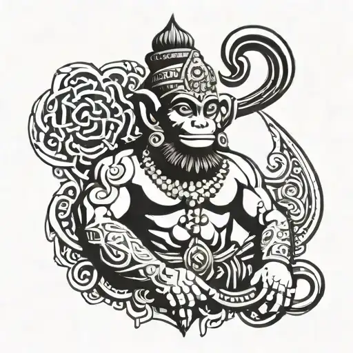 lord hanuman   tattoo design idea