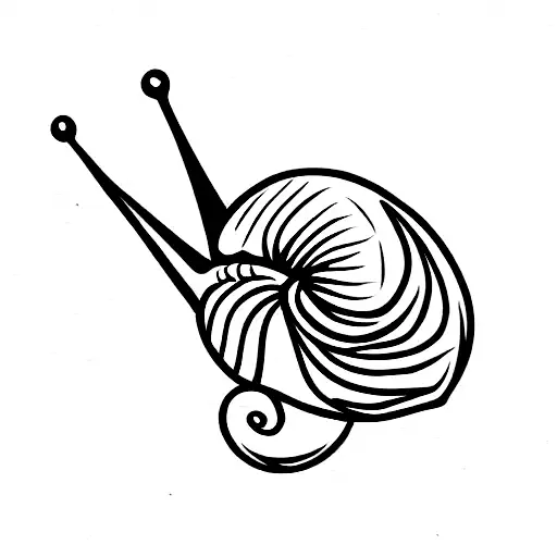 snail with big ears tattoo design idea