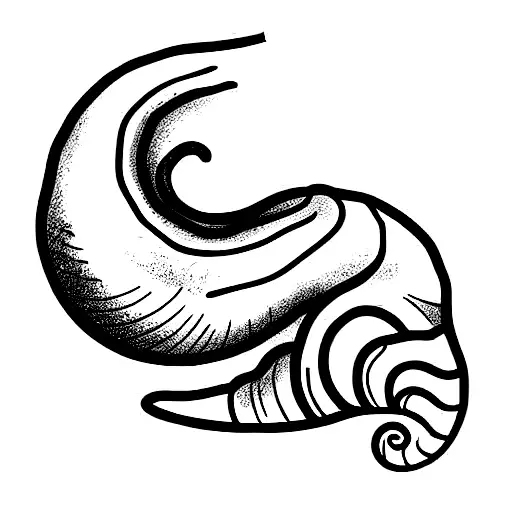 snail with elephant ears tattoo design idea