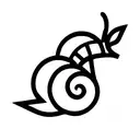 snail with big ears tattoo design idea