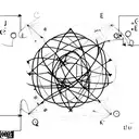 physics, atoms, quarks and gluons with nuclear equations  tattoo design idea