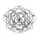 physics, atoms, quarks and gluons with nuclear equations  tattoo design idea
