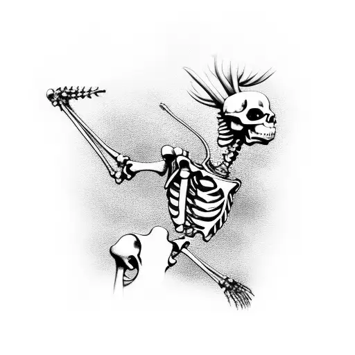 skeleton Centaur tattoo design idea