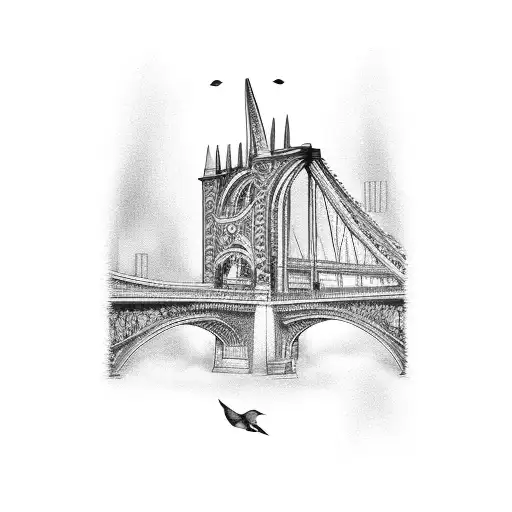 Tyne bridge tattoo design idea