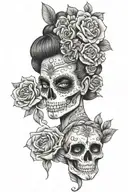 day of the dead  tattoo design idea