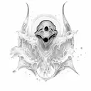 skate ghost tattoo design idea