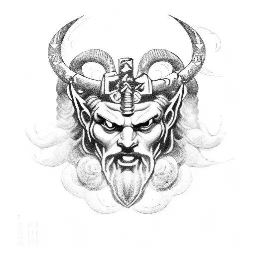 Zeus, Hades and Poseidons weapons tattoo design idea