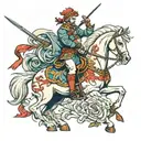 St George killing tattoo design idea