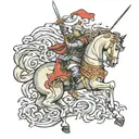 St George killing tattoo design idea