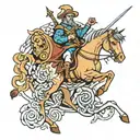 St George killing tattoo design idea