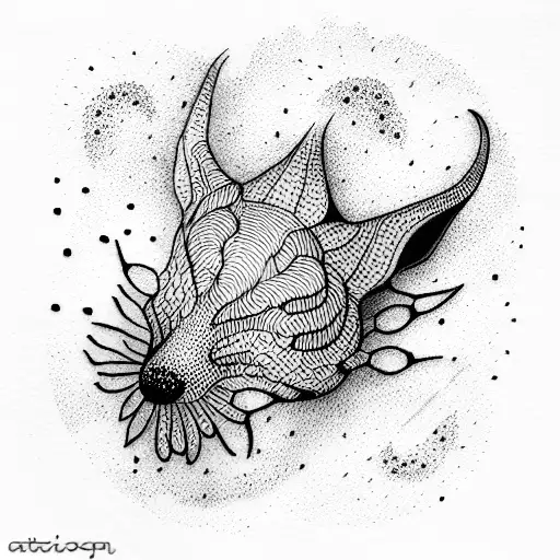 non-existent animal tattoo design idea