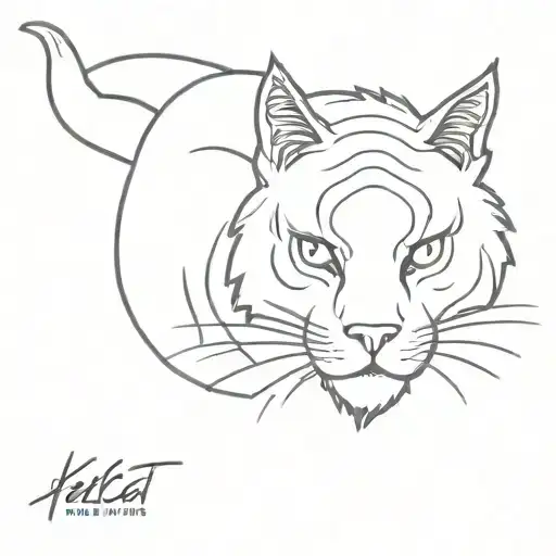 hellcat tattoo design idea