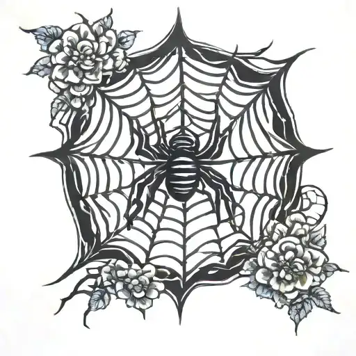 Spider Web tattoo design idea