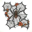 Spider Web tattoo design idea