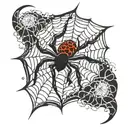 Spider Web tattoo design idea