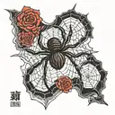 Spider Web tattoo design idea