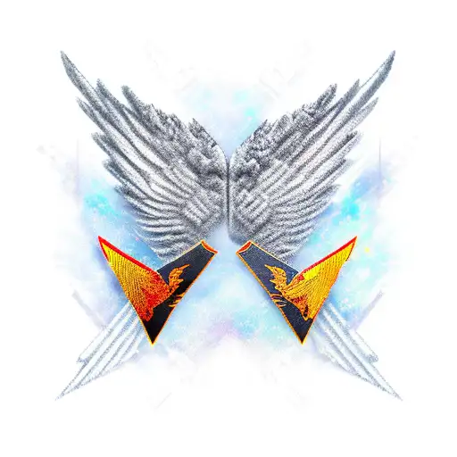 wings with elite dangerous EliteV tattoo design idea