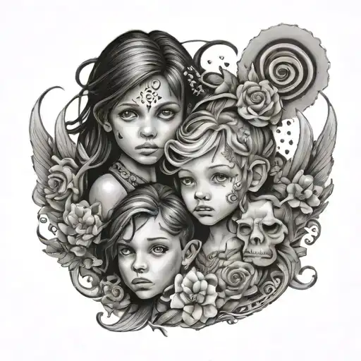 children  tattoo design idea