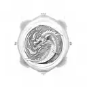 Yin and Yang Chineses dragon piercing through tattoo design idea