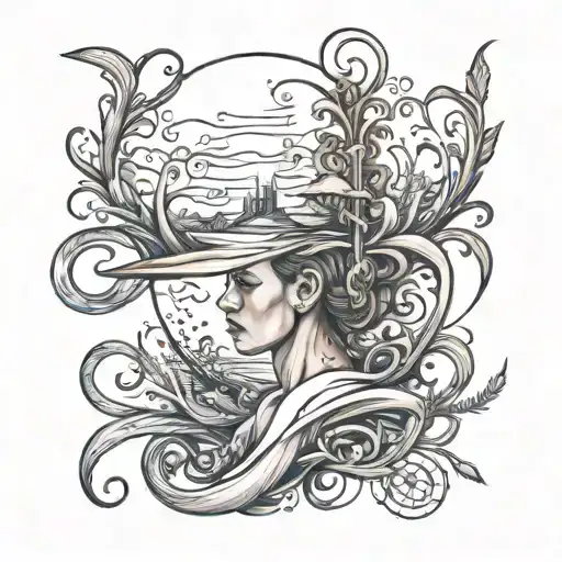 Andrea in cursive tattoo design idea