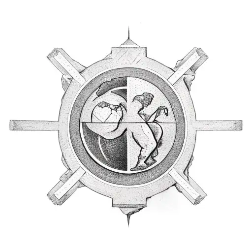 atlas greek god holding up the earth tattoo design idea