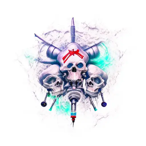 Grim reeper scythe midevil witch doctor florence nightingale nurse  tattoo design idea