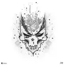 "fatality" word tattoo design idea