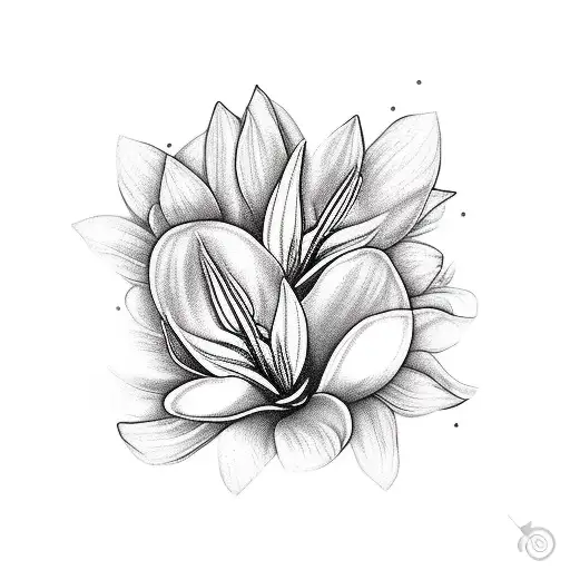 strelitzia magnolia tattoo design idea