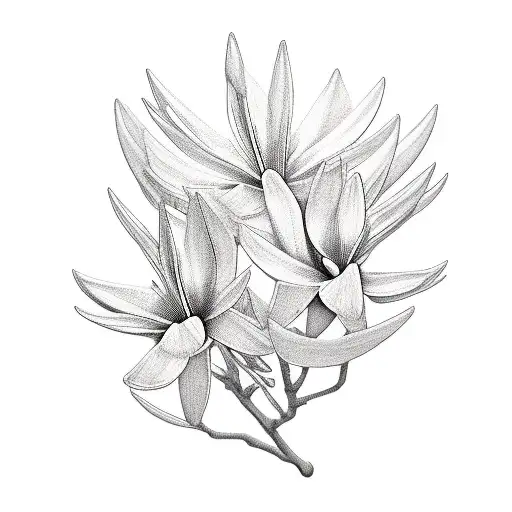 strelitzia magnolia tattoo design idea