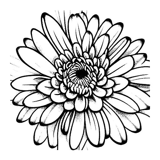 Chrysanthemum tattoo design idea