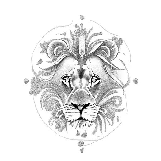 lion, coy fish, music, peanut butter m&m tattoo design idea