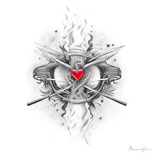bonfire, nietschze, amor fati, what doesn't kill you makes you stronger tattoo design idea