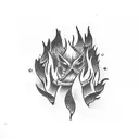 bonfire tattoo design idea