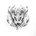 bonfire tattoo design idea