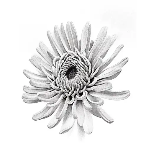 chrysanthemum flowers tattoo design idea