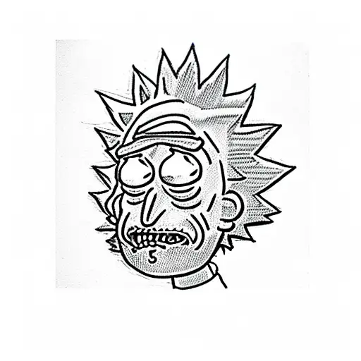 rick and morty  tattoo design idea